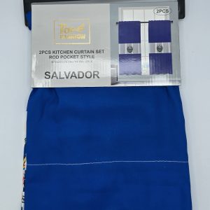 Set de cortinas con diseño de El Salvador 30"Wx45"L (76 CMX 114 CM) 2 PCS