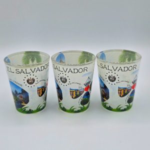 VASITO TEQUILERO (1.5 OZ)  SET DE 3 UNIDADES DISEÑO DE EL SALVADOR