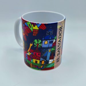 TAZA DE CERAMICA DISEÑO  EL SALVADOR