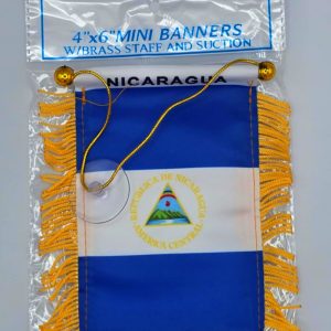 BANDERA PARA COLGAR EN EL CARRO DISEÑO NICARAGUA 4"X6"
