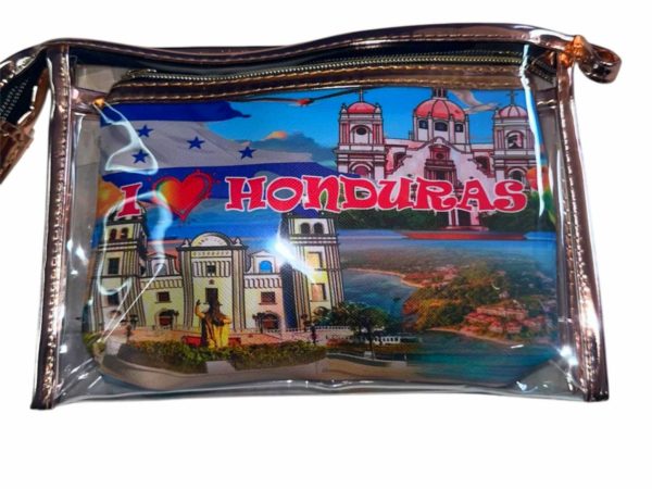 SET DE COSMETIQUERA TRANSPARENTE DISEÑO EL SALVADOR (2 pcs)