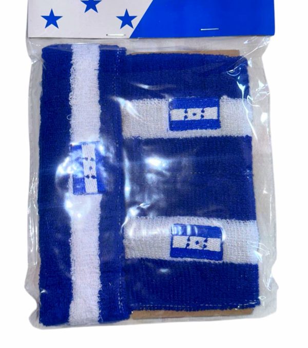 SET DE VENDA Y PULSERAS DE TELA SPORT DISEÑO HONDURAS