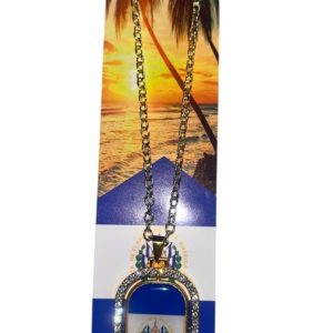 LINDO COLLAR CON DISEÑO OVALADO DE EL SALVADOR (1 PC)