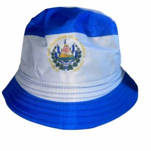 SOMBRERO DE TELA PARA ADULTO DISEÑO DE EL SALVADOR (1 PC)