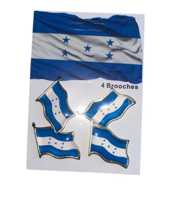 SET DE PINES CON DISEÑO DE HONDURAS (4 PCS)
