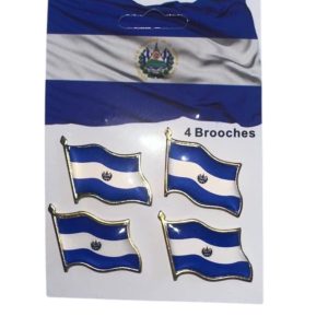 SET DE PINES CON DISEÑO DE EL SALVADOR (4 PCS)
