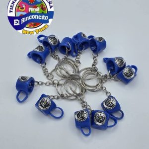 LLAVERO TAZA CON ESCUDO DE EL SALVADOR (12 UNIDADES)