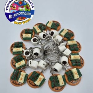 LLAVERO TIPICO TAMALES CON CAFE(12 UNIDADES)