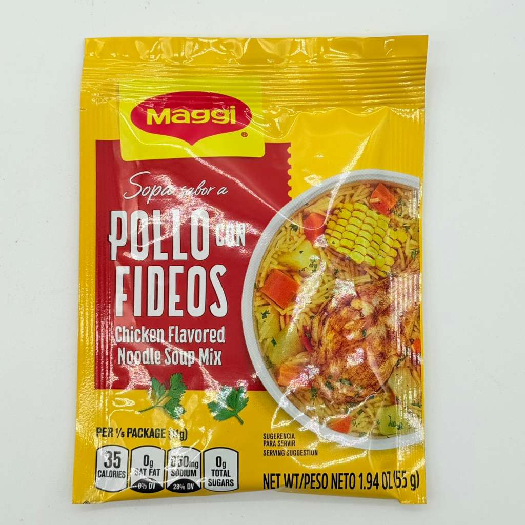 Maggi Sopa Sabor a Pollo con Fideos (Chicken Flavored Noodle Soup Mix)